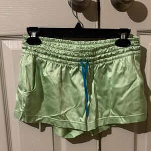 Lululemon Women's Green Satin Shorts